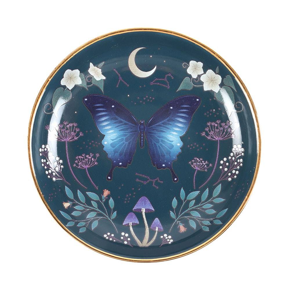 Something Different - Round Midnight Moth Trinket dish - Multicolours